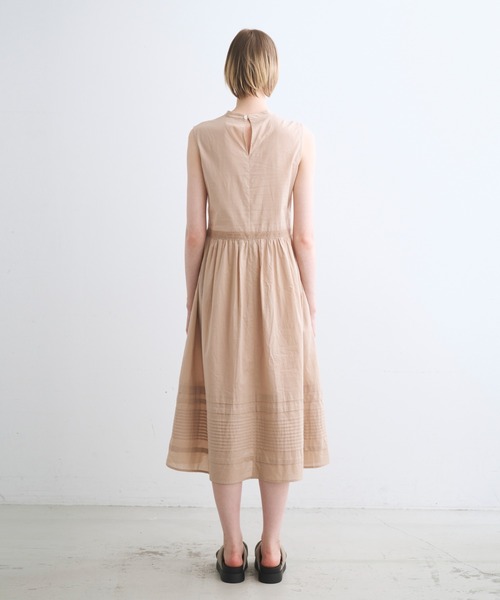 three dots(スリードッツ)の「ジェローム レースドレス(ドレス・レディース・ブルー/ベージュ/チャコール・M/S)」の4枚目の写真