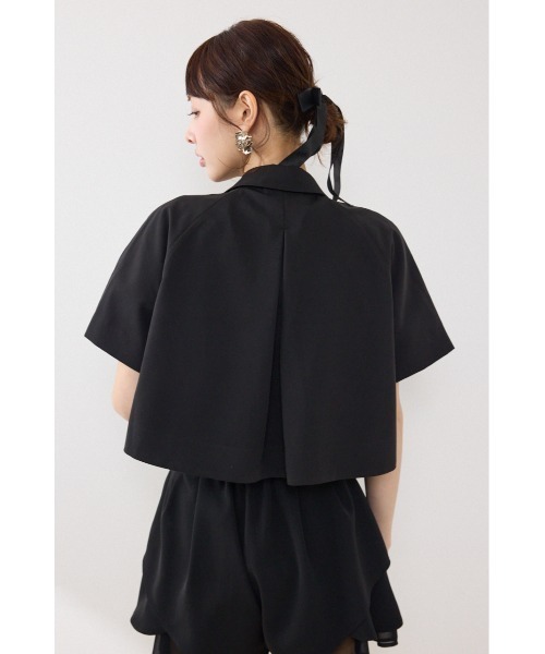 rienda（リエンダ）の「【AKB48 行天優莉奈さん着用】ラグランショートジャケット　春服　夏服（テーラードジャケット・レディース・グレー/ブラック/アイボリー・FREE）」の19枚目の写真