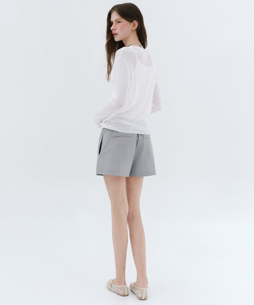 MUSINSA STANDARD WOMAN（ムシンサスタンダードウーマン）の「ウィメンズコットンバンディングショーツ[ライトグレー]（その他パンツ・レディース・その他・24/26/28/30）」の3枚目の写真