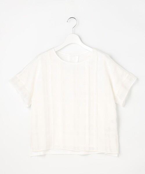 J.PRESS（ジェイプレス）の「【一枚で着映え】シャドーチェック カットソー（Tシャツ/カットソー・レディース・ネイビー系/ホワイト系/ダークブラウン系3・LARGE/MEDIUM）」の10枚目の写真