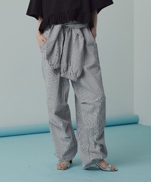 チェック サッカー レイヤード イージーパンツ / Checkered Layered Easy Pants