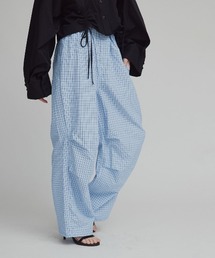 チェック サッカー レイヤード イージーパンツ / Checkered Layered Easy Pants
