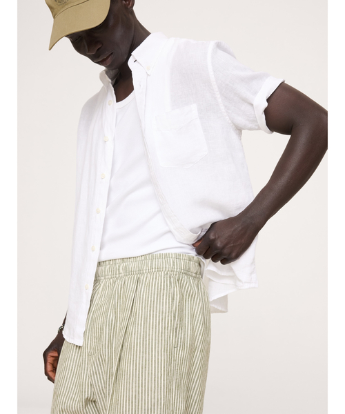 Banana Republic(バナナリパブリック)の「リラックス リネン コットン プリーツ プルオンパンツ(その他パンツ・メンズ・グリーン/ネイビー・S/M/L/XL)」の8枚目の写真