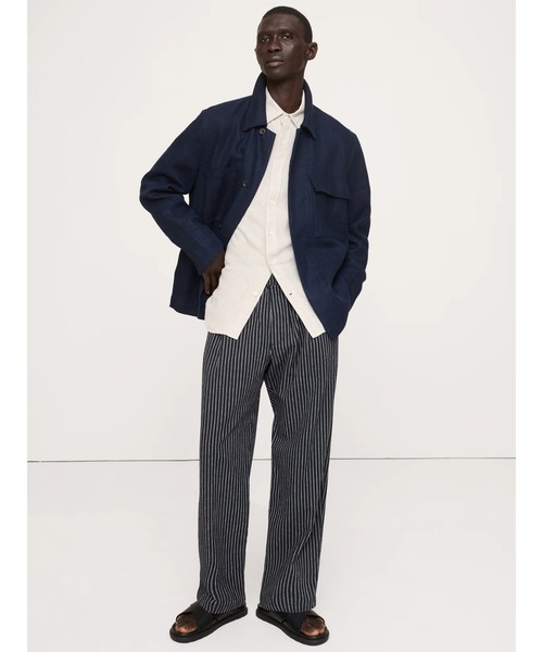 Banana Republic(バナナリパブリック)の「リラックス リネン コットン プリーツ プルオンパンツ(その他パンツ・メンズ・グリーン/ネイビー・S/M/L/XL)」の3枚目の写真
