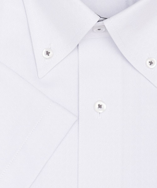 TOKYO SHIRTS(トウキョウシャツ)の「【吸水速乾】【COFREX】形態安定ノンアイロン ボタンダウン 半袖ビジネスワイシャツ(ビジネスシャツ・メンズ・グレー・首回り37cm/首回り39cm/首回り42cm/首回り43cm/首回り41cm)」の3枚目の写真