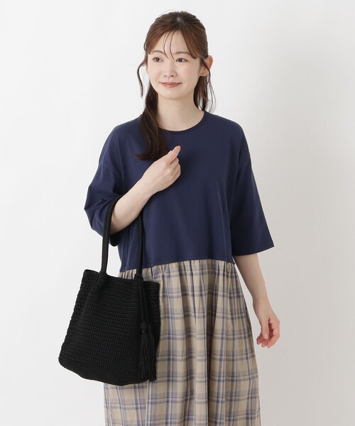 one'sterrace(ワンズテラス)の「SE コード編み タッセルトート(トートバッグ・レディース・シルバー系8/ブラック系8/ベージュ系その他7・99)」の13枚目の写真