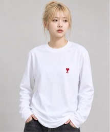 【AMI PARIS】アミ パリス Small Heart Long Sleeve ワンポイント ロゴ ロンT/ UTS205-726