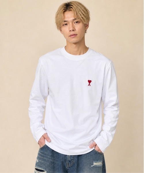AMI Alexandre Mattiussi（アミアレクサンドルマテュッシ）の「【AMI PARIS】アミ パリス Small Heart Long Sleeve ワンポイント ロゴ ロンT/ UTS205-726（Tシャツ/カットソー・レディース・ホワイト/ブラック/グレー・LARGE/MEDIUM/SMALL/X-LARGE）」の13枚目の写真