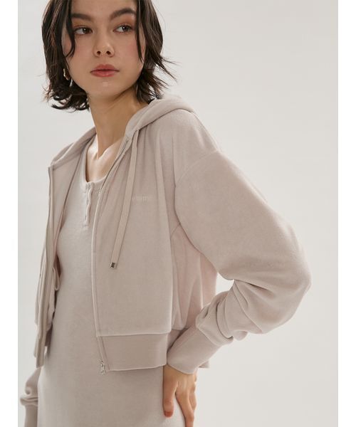 emmi(エミ)の「パイルフーディー×ワンピースセット(ワンピース・レディース・ピンク系その他/ライトベージュ/ブラック・1/0)」の14枚目の写真
