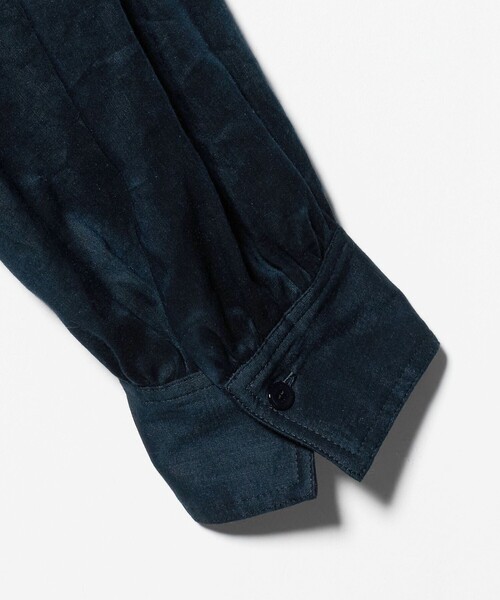 UNITED ARROWS(ユナイテッドアローズ)の「ラミー バンドカラー シャツ ‐ウォッシャブル‐(シャツ/ブラウス・レディース・イエロー/ネイビー・FREE)」の13枚目の写真