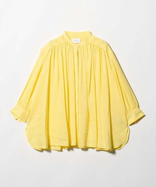 UNITED ARROWS(ユナイテッドアローズ)の「ラミー バンドカラー シャツ ‐ウォッシャブル‐(シャツ/ブラウス・レディース・イエロー/ネイビー・FREE)」の16枚目の写真