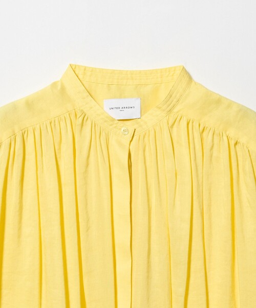 UNITED ARROWS(ユナイテッドアローズ)の「ラミー バンドカラー シャツ ‐ウォッシャブル‐(シャツ/ブラウス・レディース・イエロー/ネイビー・FREE)」の17枚目の写真