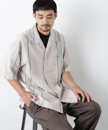 NANO universe | 「FRENCH LINEN」 フライフロント半袖シャツ(シャツ/ブラウス)