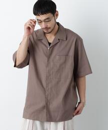 「FRENCH LINEN」 フライフロント半袖シャツ