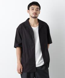 「FRENCH LINEN」 フライフロント半袖シャツ