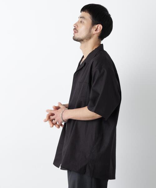 NANO universe(ナノユニバース)の「「FRENCH LINEN」 フライフロント半袖シャツ(シャツ/ブラウス・メンズ・その他3/その他2/ブラック/その他1/ベージュ系その他/ホワイト・S/L/M)」の8枚目の写真