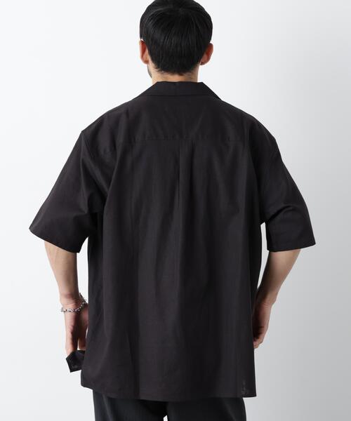 NANO universe(ナノユニバース)の「「FRENCH LINEN」 フライフロント半袖シャツ(シャツ/ブラウス・メンズ・その他3/その他2/ブラック/その他1/ベージュ系その他/ホワイト・S/L/M)」の9枚目の写真