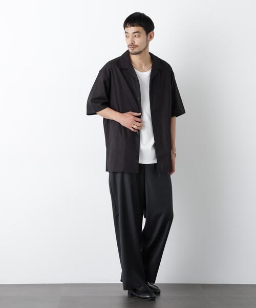 NANO universe(ナノユニバース)の「「FRENCH LINEN」 フライフロント半袖シャツ(シャツ/ブラウス・メンズ・その他3/その他2/ブラック/その他1/ベージュ系その他/ホワイト・S/L/M)」の11枚目の写真