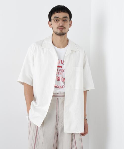 NANO universe(ナノユニバース)の「「FRENCH LINEN」 フライフロント半袖シャツ(シャツ/ブラウス・メンズ・その他3/その他2/ブラック/その他1/ベージュ系その他/ホワイト・S/L/M)」の20枚目の写真