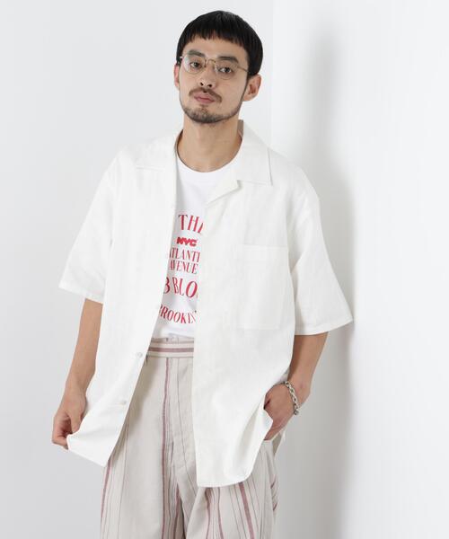 NANO universe(ナノユニバース)の「「FRENCH LINEN」 フライフロント半袖シャツ(シャツ/ブラウス・メンズ・その他3/その他2/ブラック/その他1/ベージュ系その他/ホワイト・S/L/M)」の21枚目の写真