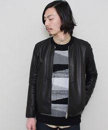 Lui's | Lui's(ルイス) ノーカラーシングルレザーブルゾン(ブルゾン)
