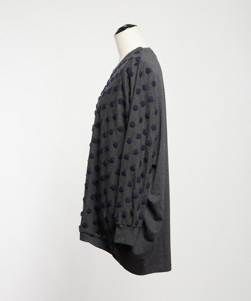 gomme(ゴム)の「ドットコクーンT(Tシャツ/カットソー・レディース・ホワイト/ブラック/チャコールグレー・MEDIUM)」の17枚目の写真