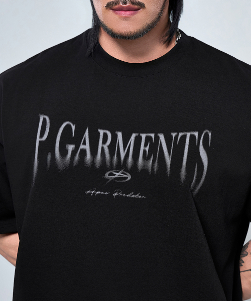 PHYSICAL GARMENTS（フィジカルガーメンツ）の「P2625 フロー ロゴ アドショルダーフィット 半袖 [3COLOR]（Tシャツ/カットソー・メンズ・ホワイト/ブラック/チャコール・MEDIUM/LARGE/X-LARGE/XX-LARGE）」の17枚目の写真