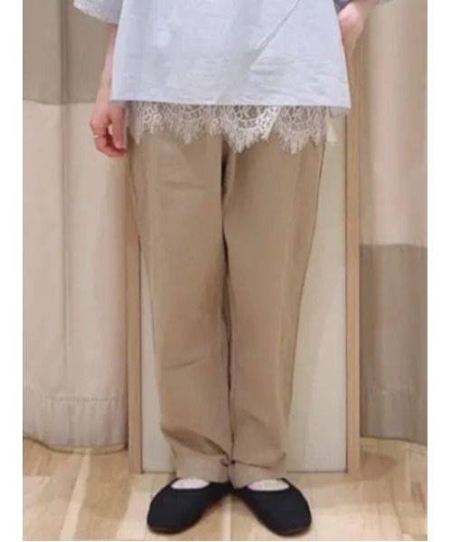 Samansa Mos2(サマンサ モスモス)の「【クールコットン】柄アソートテーパードパンツ(その他パンツ・レディース・カーキ/ベージュ/ハウンドトゥース/チャコールグレー・M/L)」の2枚目の写真
