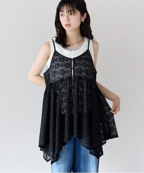【大幅値下げ】tope peto tupe top/ブラック tiptop+pocket｜ティップトッププラスポケットのトップス（ブラック