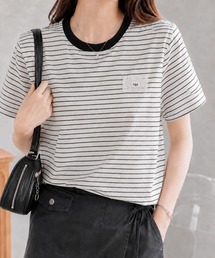 シアーボーダーロゴネーム使いTシャツ