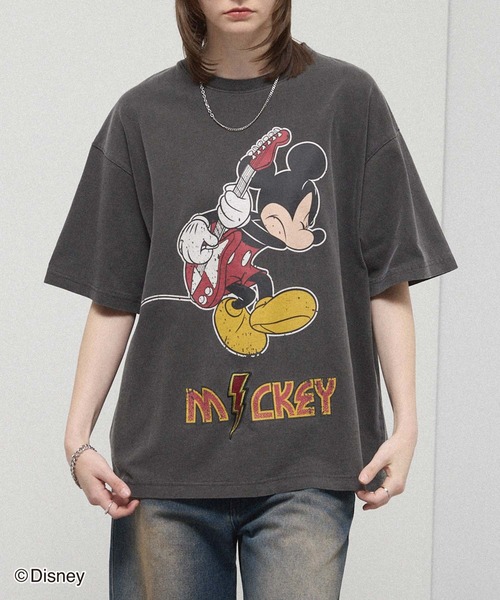 Disney（ディズニー）の「＜Exclusive＞ 【Disney】 Vintage Rock'n Roll Tee / 別注 ヴィンテージライク ディズニー ロックTシャツ（Tシャツ/カットソー・メンズ・ワイン/ブラック/ブラック系2/ブラック系/ブルー・L/M）」の8枚目の写真