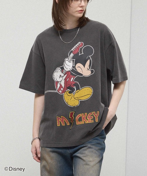Disney（ディズニー）の「＜Exclusive＞ 【Disney】 Vintage Rock'n Roll Tee / 別注 ヴィンテージライク ディズニー ロックTシャツ（Tシャツ/カットソー・メンズ・ワイン/ブラック/ブラック系2/ブラック系/ブルー・L/M）」の12枚目の写真