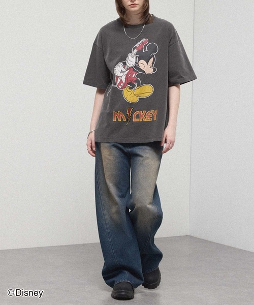 Disney（ディズニー）の「＜Exclusive＞ 【Disney】 Vintage Rock'n Roll Tee / 別注 ヴィンテージライク ディズニー ロックTシャツ（Tシャツ/カットソー・メンズ・ワイン/ブラック/ブラック系2/ブラック系/ブルー・L/M）」の14枚目の写真