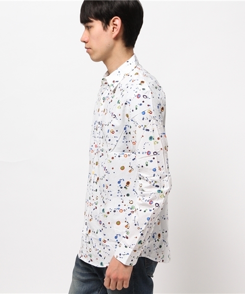 Desigual(デシグアル)の「「Desigual/デシグアル」レインボー調ドット長袖シャツ(シャツ/ブラウス・メンズ・ブルー/ホワイト系その他・X-LARGE/MEDIUM/SMALL/LARGE/XX-LARGE)」の3枚目の写真