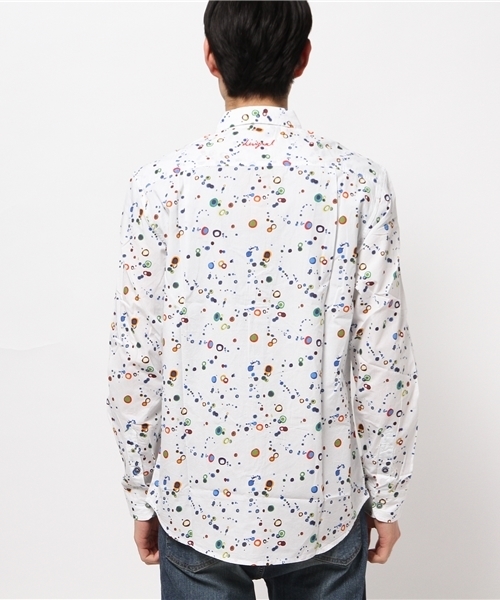 Desigual(デシグアル)の「「Desigual/デシグアル」レインボー調ドット長袖シャツ(シャツ/ブラウス・メンズ・ブルー/ホワイト系その他・X-LARGE/MEDIUM/SMALL/LARGE/XX-LARGE)」の4枚目の写真