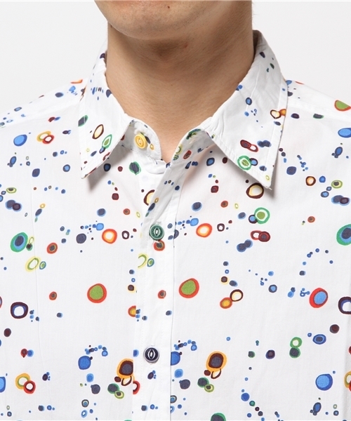 Desigual(デシグアル)の「「Desigual/デシグアル」レインボー調ドット長袖シャツ(シャツ/ブラウス・メンズ・ブルー/ホワイト系その他・X-LARGE/MEDIUM/SMALL/LARGE/XX-LARGE)」の5枚目の写真