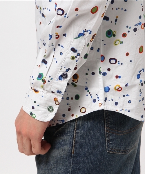 Desigual(デシグアル)の「「Desigual/デシグアル」レインボー調ドット長袖シャツ(シャツ/ブラウス・メンズ・ブルー/ホワイト系その他・X-LARGE/MEDIUM/SMALL/LARGE/XX-LARGE)」の6枚目の写真