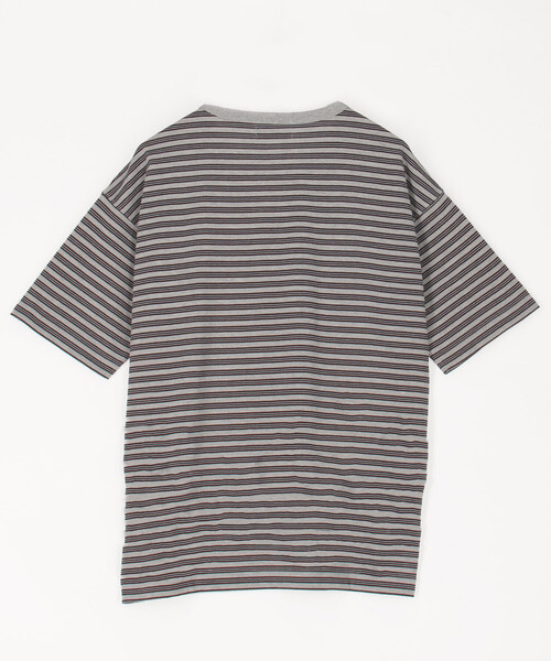 FREAK'S STORE(フリークスストア)の「マルチボーダー ヘンリーネック 半袖Tシャツ(Tシャツ/カットソー・メンズ・グレー/ブラウン・LARGE/MEDIUM)」の19枚目の写真