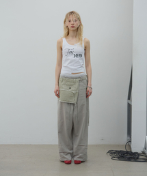 SPLIT GRAPHIC TANK TOP (WHITE)