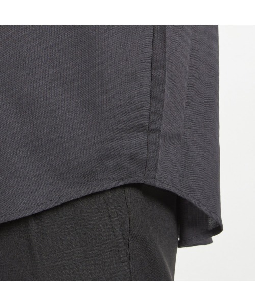 SUIT SELECT（スーツセレクト）の「【BLACK LINE】【形態安定】バンドカラーシャツ（ビジネスシャツ・メンズ・ブラック/ホワイト・MEDIUM/LARGE）」の21枚目の写真