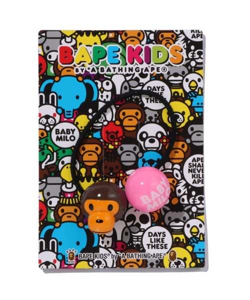 A BATHING APE（アベイシングエイプ）の「BABY MILO HAIR TIE（ヘアゴム・キッズ・イエロー/グリーン/ピンク・FREE）」の6枚目の写真