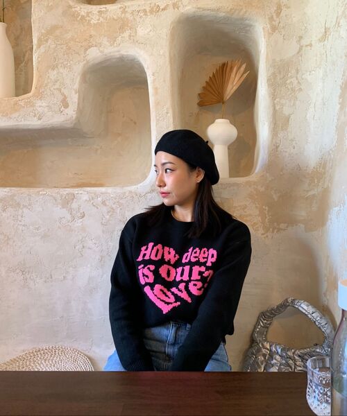 LUVISTRUE（ラヴイズトゥルー）の「MV LOVE KNIT(PINK)（ニット/セーター・レディース・その他・FREE）」の6枚目の写真
