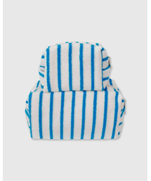 Unfold（アンフォールド）の「Stripe terry pouch (aqua)（ポーチ）」