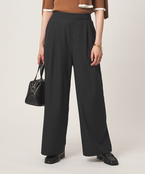 green label relaxing（グリーンレーベルリラクシング）の「［size SHORT/TALLあり］オルマイ ツイル ワイド パンツ（その他パンツ・レディース・グレー/モカ/ブラック/ブラウン・34/SHORT/TALL/40/38/36）」の2枚目の写真