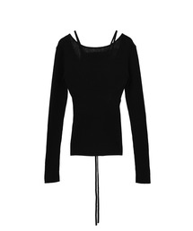 【CLANE/クラネ】CAMISOLE SET CACHECOEUR KNIT TOPS/キャミソールセットカシュクールニットトップス
