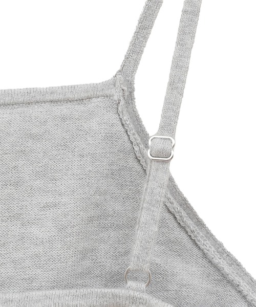 CLANE（クラネ）の「【CLANE/クラネ】CAMISOLE SET CACHECOEUR KNIT TOPS/キャミソールセットカシュクールニットトップス（ニット/セーター・レディース・ブラック/グレー・2）」の11枚目の写真