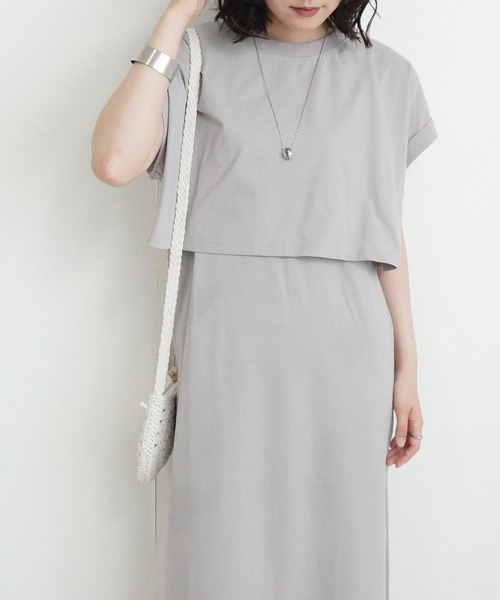 SELECT LEVERY(セレクトリベリー)の「接触冷感 マルチWAYアンサンブルワンピース(ワンピース・レディース・チャコール/ベージュ/ブラック・MEDIUM/LARGE)」の6枚目の写真