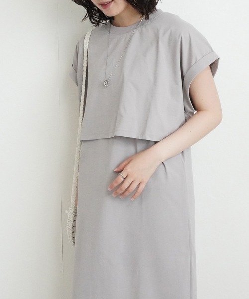 SELECT LEVERY(セレクトリベリー)の「接触冷感 マルチWAYアンサンブルワンピース(ワンピース・レディース・チャコール/ベージュ/ブラック・MEDIUM/LARGE)」の9枚目の写真