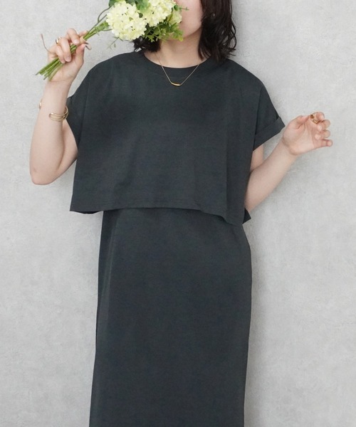 SELECT LEVERY(セレクトリベリー)の「接触冷感 マルチWAYアンサンブルワンピース(ワンピース・レディース・チャコール/ベージュ/ブラック・MEDIUM/LARGE)」の16枚目の写真