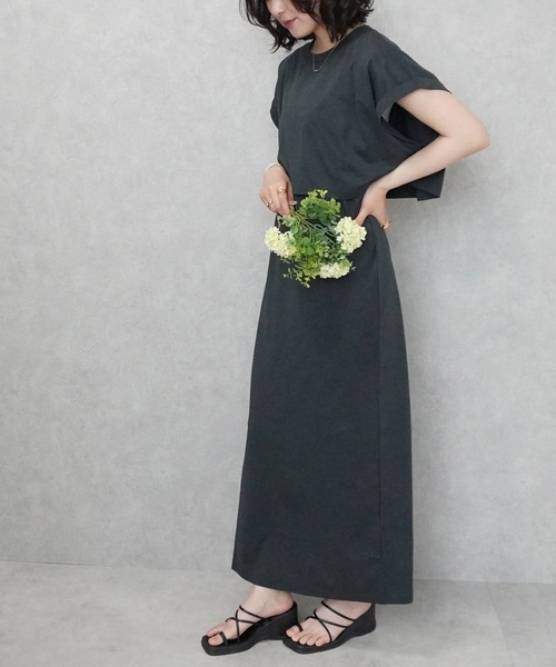 SELECT LEVERY(セレクトリベリー)の「接触冷感 マルチWAYアンサンブルワンピース(ワンピース・レディース・チャコール/ベージュ/ブラック・MEDIUM/LARGE)」の17枚目の写真